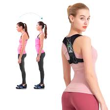 The truefit posture corrector supports the back at the clavicle. N H Posture Corrector