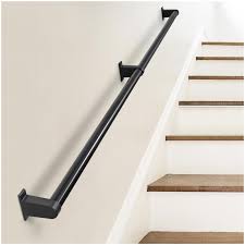 SDNBHT Industrial Stair Railing Metal Hand Rails for Indoor & Outdoor Steps  Wall Mount Hand Rails for Indoor Stairs 1.25" Pipe Stair Handrail for Steps  Aluminum Staircase Handrail Hand Railing 6ft -