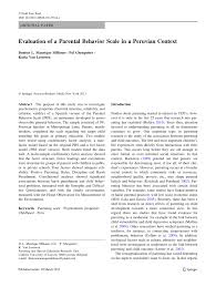 Programa de talleres para padres de familia, enfocado en brindar herramientas prácticas para una crianza positiva. Pdf Evaluation Of A Parental Behavior Scale In A Peruvian Context