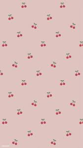 Download Premium Illustration Of Red Hand Drawn Cherry Pattern On Pink Soft Wallpaper Wallpaper Iphone Cute Pastel Wallpaper
