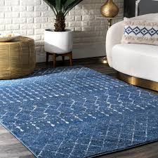 Today, there are so many rugs for sale in a range of sizes, materials, colors and shapes. Nuloom Blythe Modern Moroccan Trellis Dark Blue 8 Ft X 10 Ft Area Rug Rzbd16j 8010 The Home Depot
