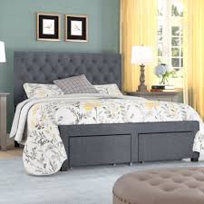 Simple and elegant, the houchins upholstered bed with storage will make a lasting impression in your room. Charlton Home Rhea Tufted Upholstered Low Profile Storage Standard Bed Reviews Wayfair