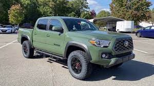 Buyers interested in the 2020 toyota tacoma trd pro will have the option to drape it in army green paint, which is exclusive to this particular model year and trim level. You Must See This 2021 Tacoma Trd Off Road In Army Green With Xp Predator Package Youtube