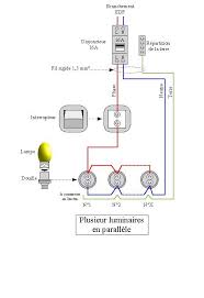 Commande De Plusieurs Luminaires Par Un Interrupteur Electricite Schema Schema Electrique Cablage Electrique