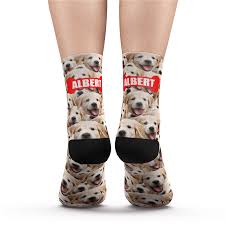 Creating a pair of custom socks is as easy as 1,2,3. Custom Photo Socks Mash Dog Face Socks With Your Text Personalized Gifts Myphotosocksau