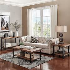 Inspire Q Barker Industrial End Table In 2020 Brown Living Room Perfect Living Room Decor Brown Living Room Decor