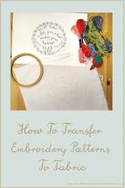 This is a pdf instant download of a vintage pattern. How To Transfer Embroidery Patterns To Fabric