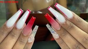 Hi everyone!in this video i'll be showing you how to create ombre black and red on nails products brand used.tip. Acrylic Ombre Red Color Nail Art Nail Tutorial Youtube