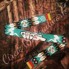 Truckers Girl Beaded Hat Band Circle 8 Beadwork Beaded Hat Bands Beaded Belts Patterns Beaded Earrings Patterns
