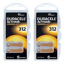 Duracell Hearing Aid Batteries Size 312 Pack 60 Batteries