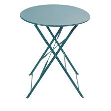 30euro Gartenklapptisch Aus Taubenblauem Metall Fur 2 Personen D58 Guinguette Maisons Du Monde Tuintafels Metaal