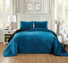 You can't go wrong with teal. Indira Bedspread Dark Blue Bedding Wandegar Home Garden