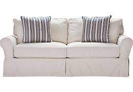 A mix between black and white, gray is by definition a neutral. Beautiful White Sofa For The Cottage Cindy Crawford Home Rooms To Go Furniture Rooms To Go