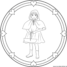 Rotkäppchen Free Mandala Märchen Für Kinder