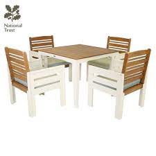 Tesco Direct Bentley Garden National Trust Kingston 5 Piece Dining Set Cream Outdoor Furniture Sets 5 Piece Dining Set Patio Chairs