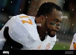 Tennessee linebacker Brent Brewer (17) watches from the sidelines during  the second half of an NCAA college football game against Alabama in  Tuscaloosa, Ala., Saturday, Oct. 26, 2013. (AP Photo/Dave Martin Stock