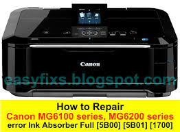 And what is the exact make and model of your machine? Easyfixs Repair Canon Mg6100 Series Mg6200 Series Ink Absorber Full Error Error Code 5b00 5b01 1700