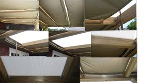 zelf zonwering maken voor uw overkapping met polycarbonaat platen met waterafstotende stof en gordijnrails ikea ikea diys