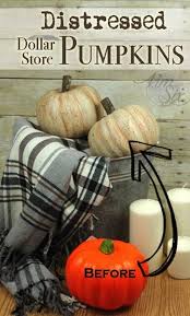 Distressed Dollar Store Pumpkins With A Crackle Finish Fall Decor Diy Diy Fall Fall Deco