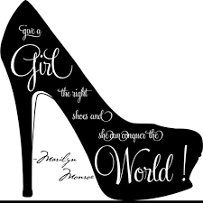 Give A Girl The Right Shoes Marilyn Monroe Wall Quote Vinyl Decal Sticker Ebay Shoes Quotes Marilyn Monroe Quotes Monroe Quotes