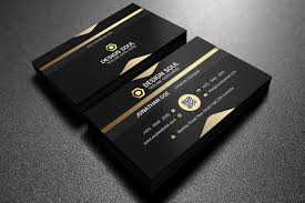 Black And Gold Business Card Design Gold And Black Business Card Black Business Card Business Card Template Design Business Cards Creative Templates