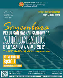 Contoh naskah sandiwara bahasa jawa. Sayembara Penulisan Naskah Sandiwara Audio Radio Bahasa Jawa 3 2021 Tingkat Nasional Kategori Pelajar Dinas Kebudayaan Kabupaten Sleman