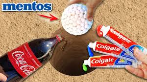 Experiment Coca Cola Colgate Vs Mentos Underground Super Reaction Youtube