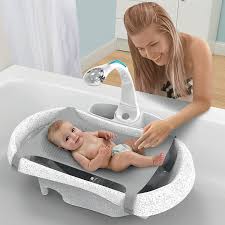 Amazon Com The First Years Rain Shower Baby Spa Baby Bathtub For Newborn To Toddler With Soothing Spray White Baby