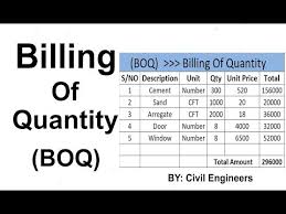 how to make boq billing of quantity youtube