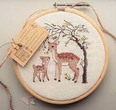 Go cross stitch crazy with our huge selection of free cross stitch patterns! Deer And Fawn Cross Stitch Pattern Deer Print Wild Fawn Etsy Cross Stitch Cross Stitch Animals Cross Stitch Patterns