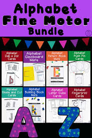 Combining these letters is how the words necessary for communication the alphabet in english is one of the fundamental points to start learning english. Fine Motor Alphabet Themed Bundle Simple Living Creative Learning