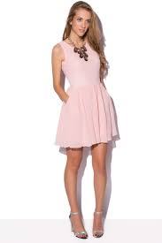 Moda y complementos para ocasiones especiales: Apparentia Vestido Rosa Palo Corto Vestidos Color Rosa Vestidos Color Rosa Palo