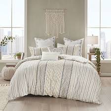 The ink+ivy imani cotton printed window panel with chenille stripe and lining offers a chic and casual update to your home. Ink Ivy Imani 3 Pc Comforter Set 3 Pc Geometric Midweight Comforter Set One Size White Accuweather Shop