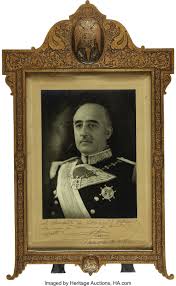 El 17 de julio de franco había destacado en las campañas de marruecos y en las sangrientas represiones de los. Francisco Franco Photograph Signed Autographs Non American Lot 56236 Heritage Auctions