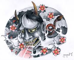 Vậy nên rất ít người. Hinh Máº·t Quá»· Oni Matiengartist Tattoo Art Painting