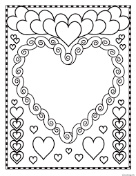 Coloriage St Valentin Coeurs Blanc Dessin St Valentin A Imprimer