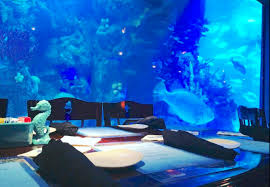 Visit An Ocean Themed Restaurant In Texas At The Houston Aquarium Small Fish Tanks Underwater Restaurant Houston Aquarium