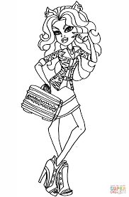 Clawdeen Wolf Schools Out Super Coloring Coloring Pages Mothers Day Coloring Pages Coloring Pages For Girls
