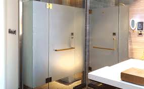 Frosted glass bathroom cupboard door. Custom Size Tempered Frosted Glass Bathroom Door