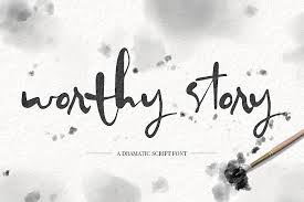 Download free signature fonts for commercial and personal use. Free Worthy Story Script Font Fontbundles Script Fonts Script Creative Fonts