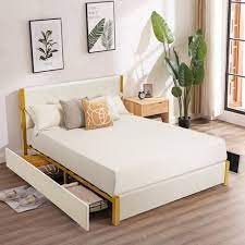 Costway Full Queen Size Upholstered Bed