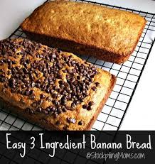 Easy 3 Ingredient Banana Bread Recipe 3 Ingredient Banana Bread Recipe Banana Bread Recipes Easy Banana Bread