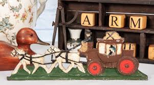 Buy Cast Iron Doorstop, Horse-drawn Coach by Spencer Foundry, Guilford, CT,  C. 1938 Online in India