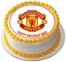 Cake decorations, cake candles & stands. Manchester United Edible Birthday Cake Topper Or Cupcake Topper Decor Manchester United Birthday Cake Birthday Cake Toppers Edible Cake Toppers