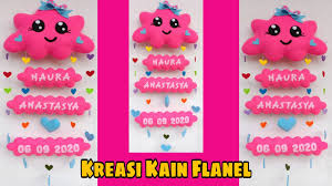 Mudah banget untuk menempelkan kain ini di dinding. Cara Mudah Membuat Hiasan Dinding Kamar Dari Kreasi Kain Flanel Ideas Feltro Felt Fieltro Youtube