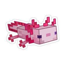 Come draw the little axolotl fish from minecraft! Minecraft Axolotl Sticker By Shana In 2021 Minecraft Drawings Axolotl Minecraft Stickers