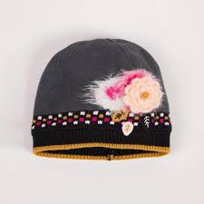 Knitted Hat With Flowers