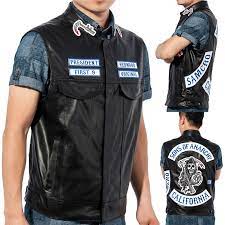 Sons Of Anarchy Vest Faux Leather Leather N Jackets Sons Of Anarchy Vest Sons Of Anarchy Costume Faux Leather Vest