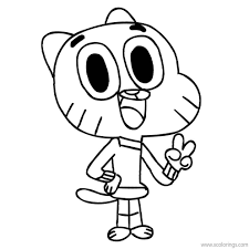 The Amazing World Of Gumball Coloring Pages Gumball Watterson The Amazing World Of Gumball World Of Gumball Coloring Pages