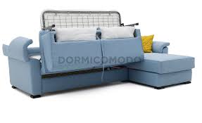 Cm 43 profondità con letto aperto: Divano Letto 3 Posti Con Penisola Contenitore D1008cl Dormicomodo